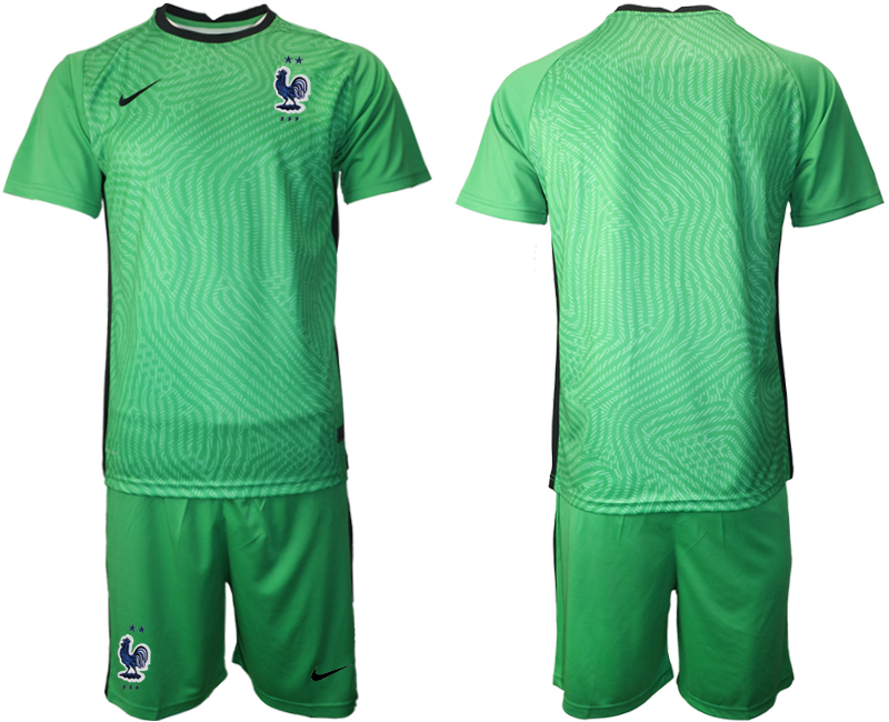 Men 2021 France green goalkeeper soccer jerseys